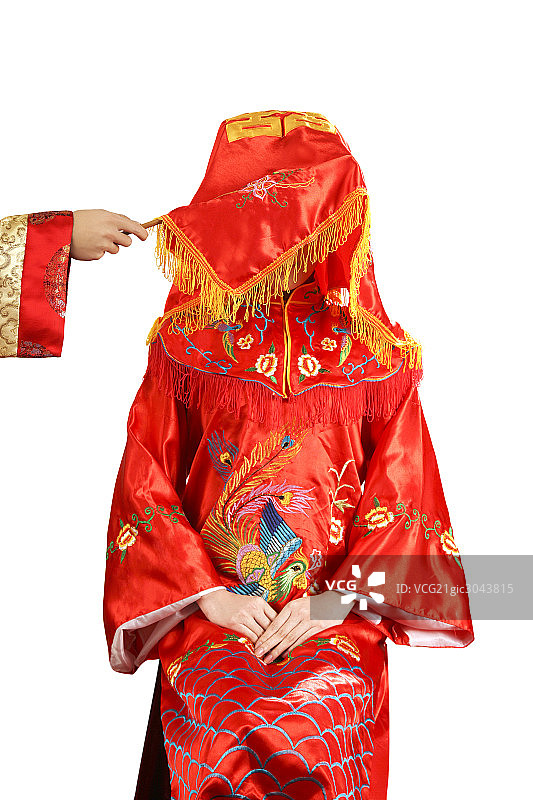 婚礼揭盖头图片素材