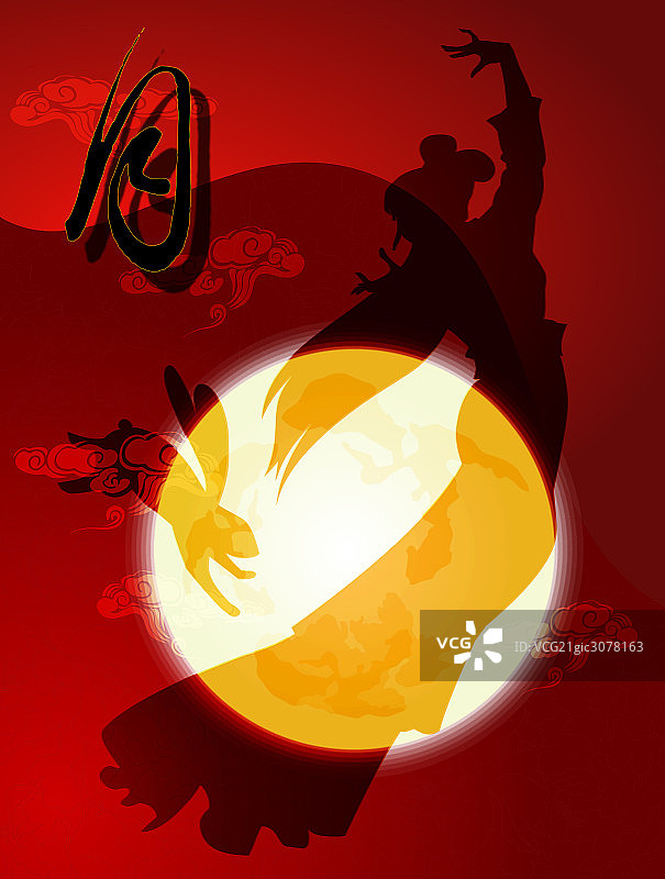 插画嫦娥图片素材