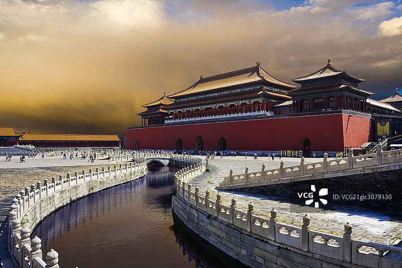 北京故宫午门图片素材