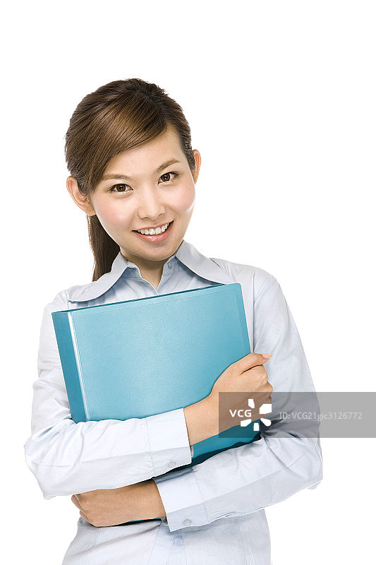 拿文件的商务女士图片素材