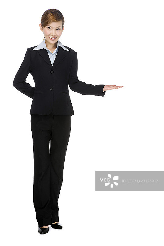 邀请的商务女士图片素材