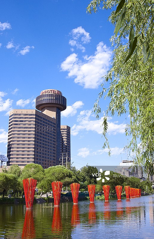 北京亮马河图片素材