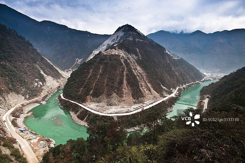 中国四川大渡河风光图片素材