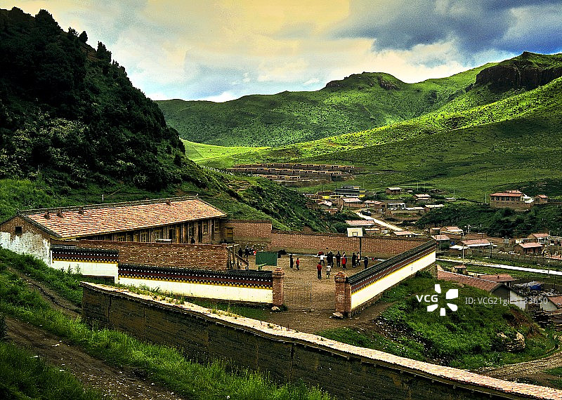 甘肃省喇嘛希望小学图片素材