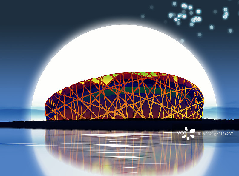 国家体育场插图图片素材