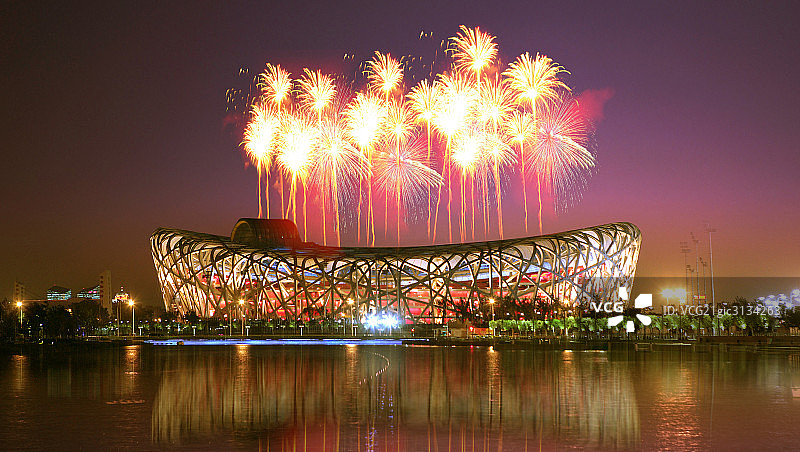 鸟巢烟花庆典图片素材