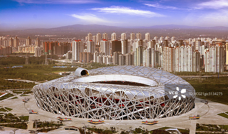 奥运建筑群鸟巢图片素材