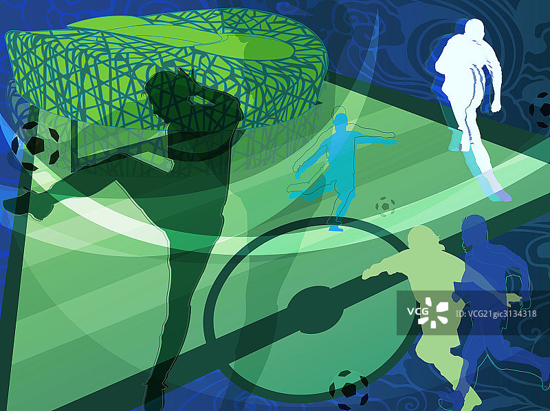 足球运动合成片图片素材