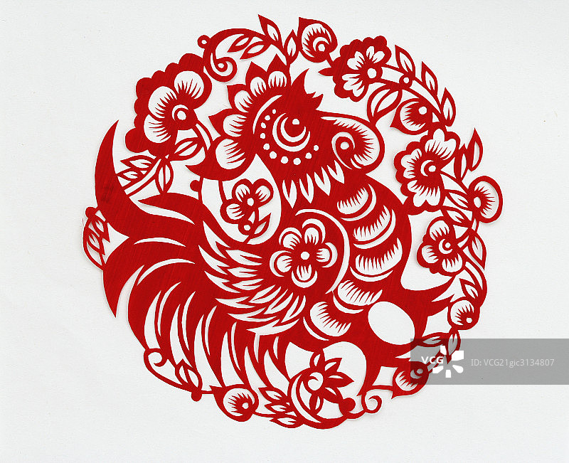 剪纸-鸡图片素材