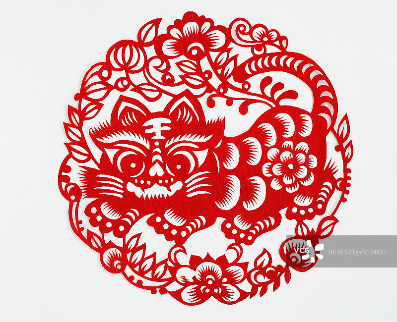 剪纸-虎图片素材