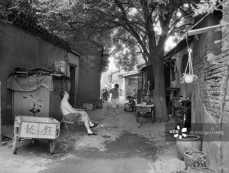 崇文区长巷下三条北口老北京居民生活图片素材