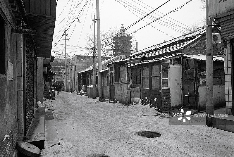 西城区砖塔胡同老北京民居图片素材