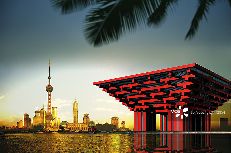 上海世界博览会插画图片素材