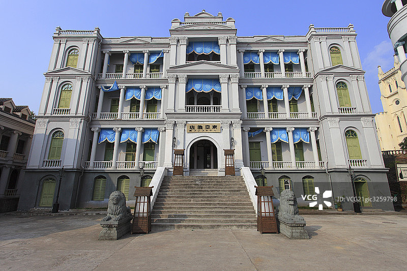 浙江横店香港街仿古建筑图片素材