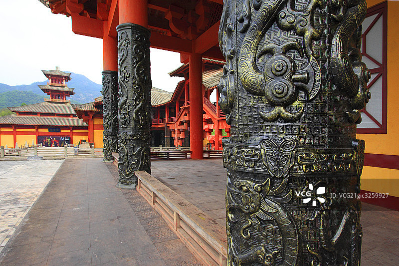 浙江横店秦王宫仿古建筑图片素材