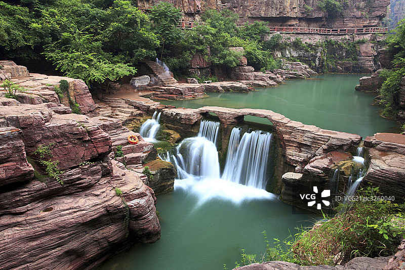 河南云台山泉瀑峡图片素材