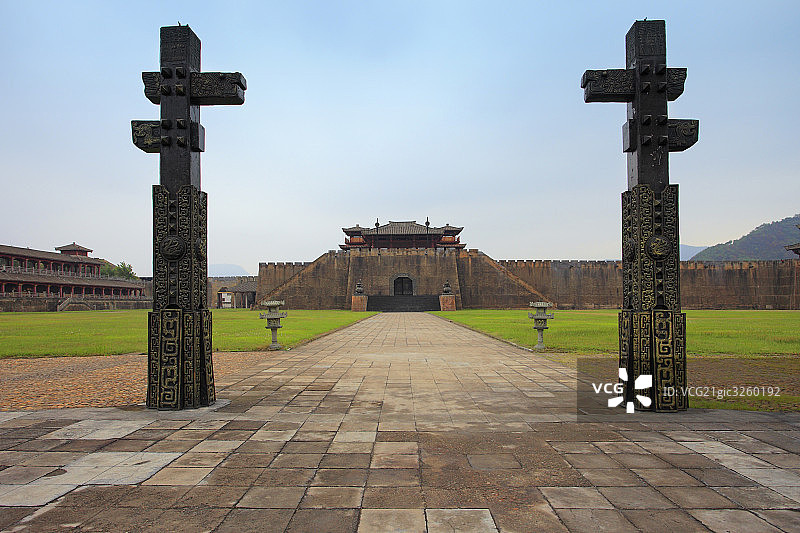 浙江横店秦王宫仿古建筑图片素材