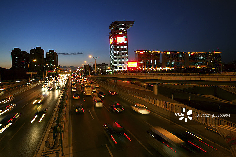 北京城市建筑夜景图片素材