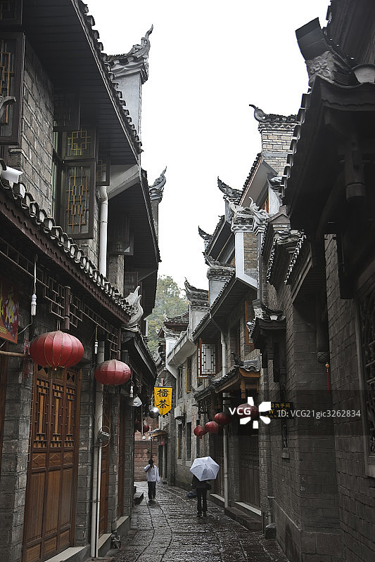 中国湖南张家界凤凰县芙蓉镇图片素材