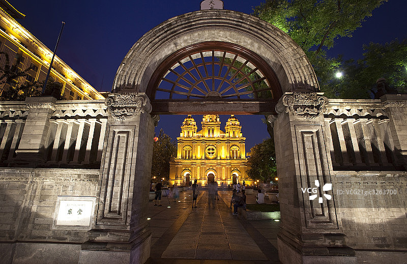 北京王府井大教堂图片素材