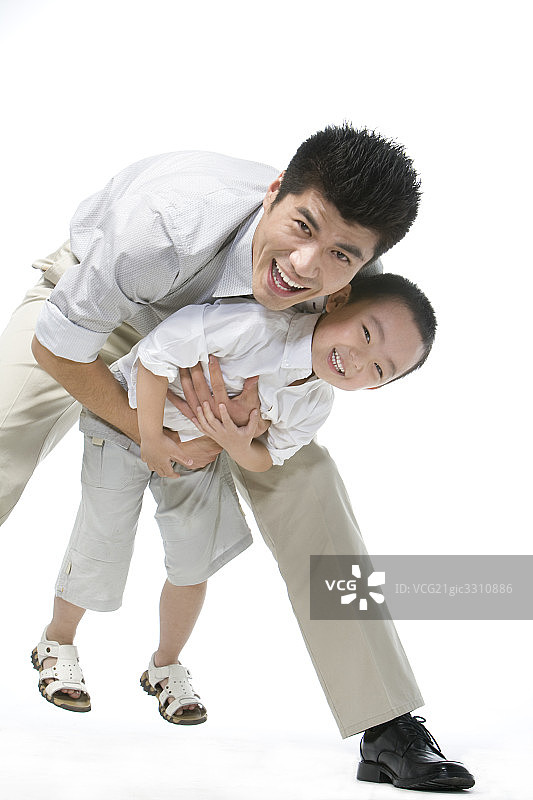 父子在一起玩耍图片素材