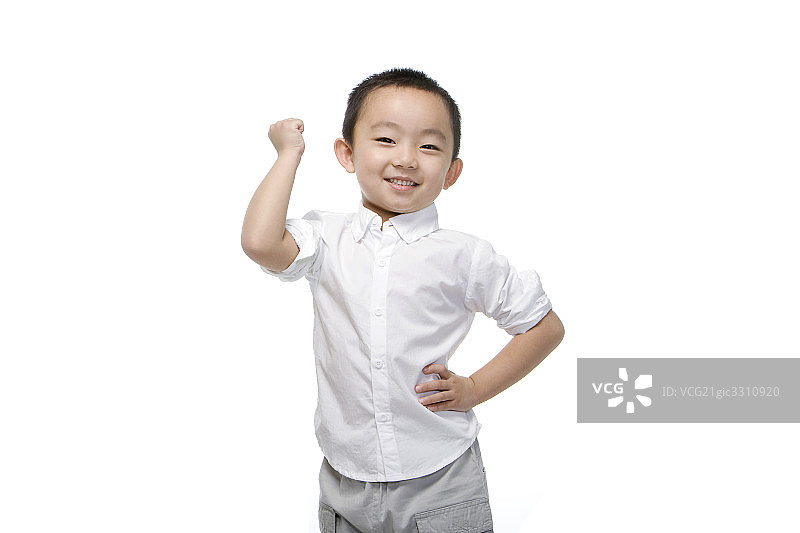 健壮的小男孩特写图片素材