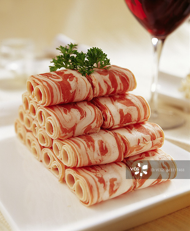 极品羊肉卷图片素材