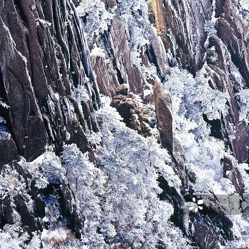 中国南方山地雪景图片素材