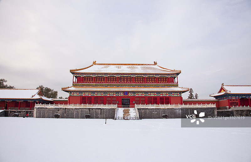 故宫雪景图片素材