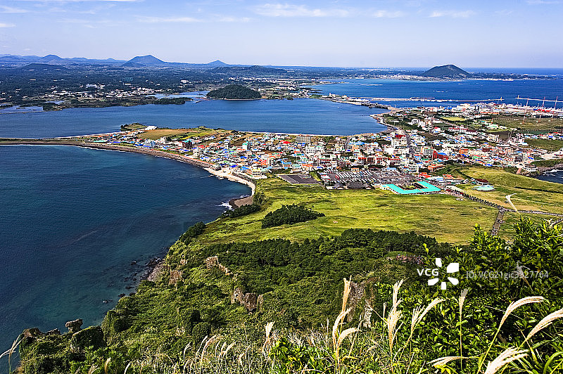 韩国济州火山口城山日出峰图片素材