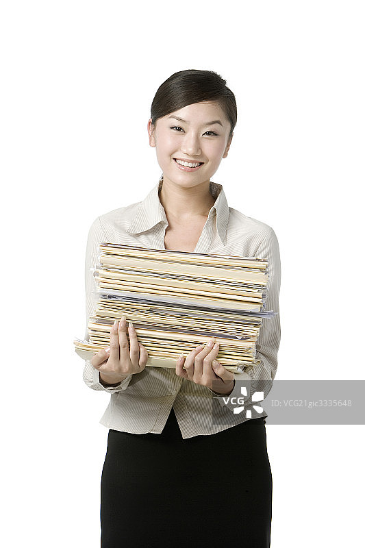 抱文件的商务人士图片素材