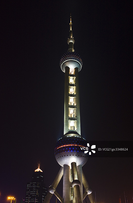 夜幕下的东方明珠电视塔图片素材