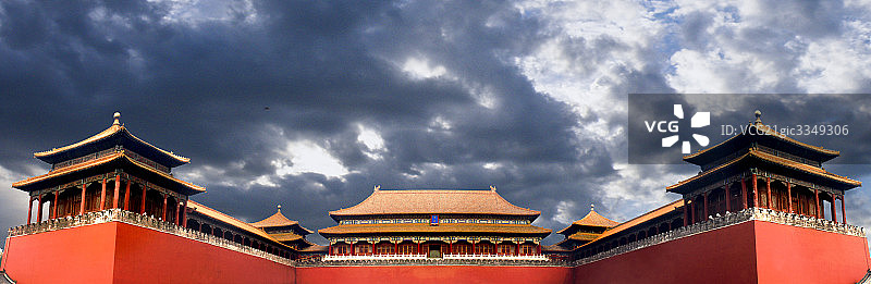乌云密布紫禁城图片素材