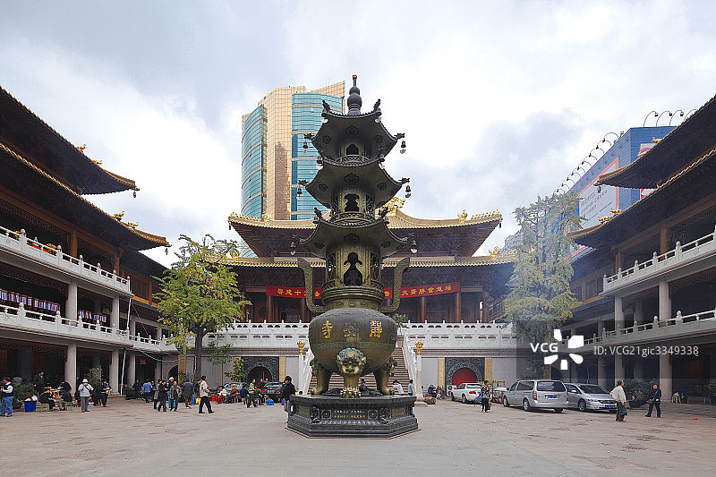 上海静安寺图片素材