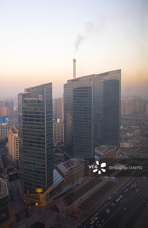 中国北京CBD，新光天地鸟瞰图片素材