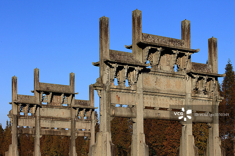 安徽棠樾牌坊群图片素材