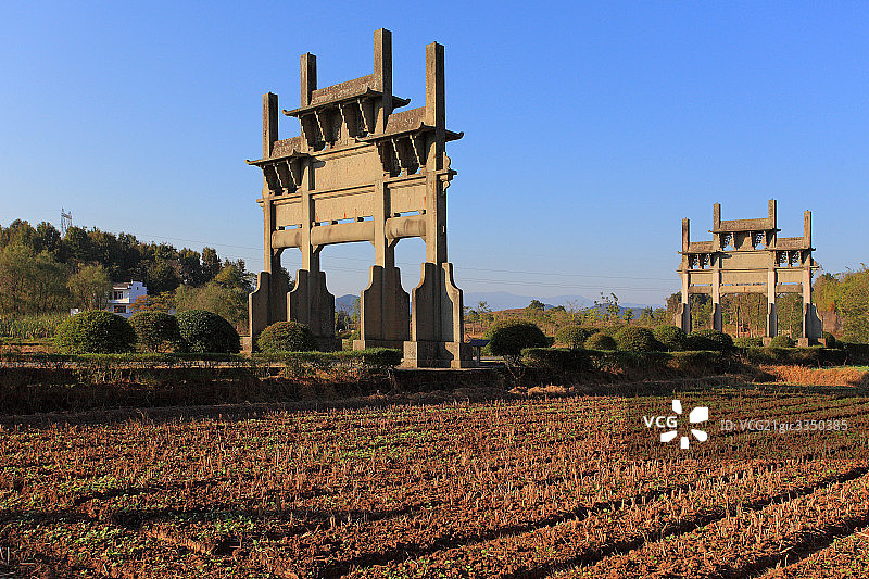 安徽棠樾牌坊群图片素材