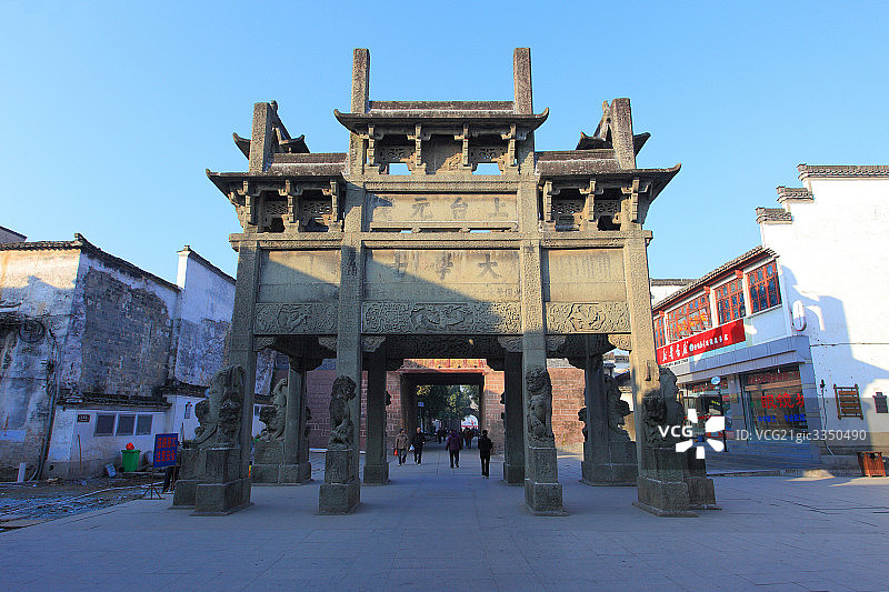 安徽歙县许国石坊图片素材