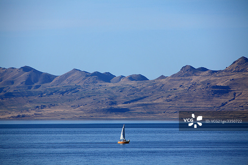 Sunset Over Great Salt Lake, Utah图片素材
