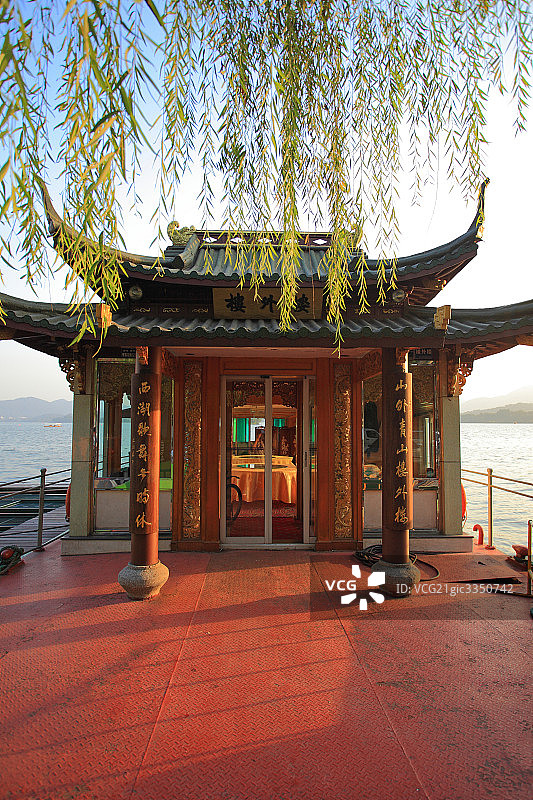 杭州楼外楼水上餐厅图片素材