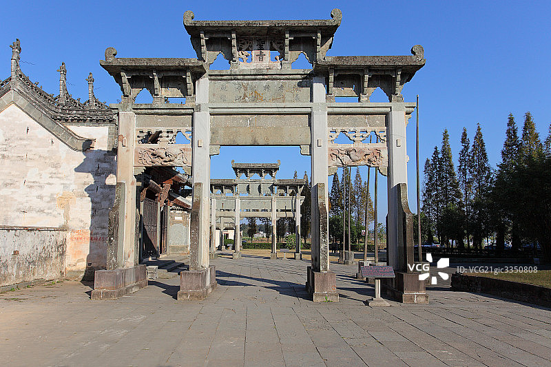 安徽棠樾牌坊群图片素材