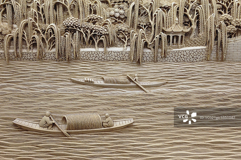 杭州雷峰塔木雕图片素材