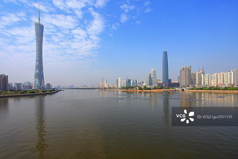 广州珠江天河区商务中心图片素材