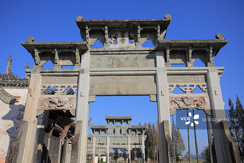 安徽棠樾牌坊群图片素材