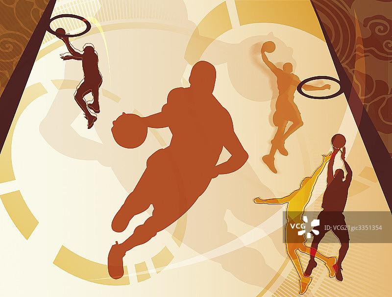 篮球项目运动插画图片素材