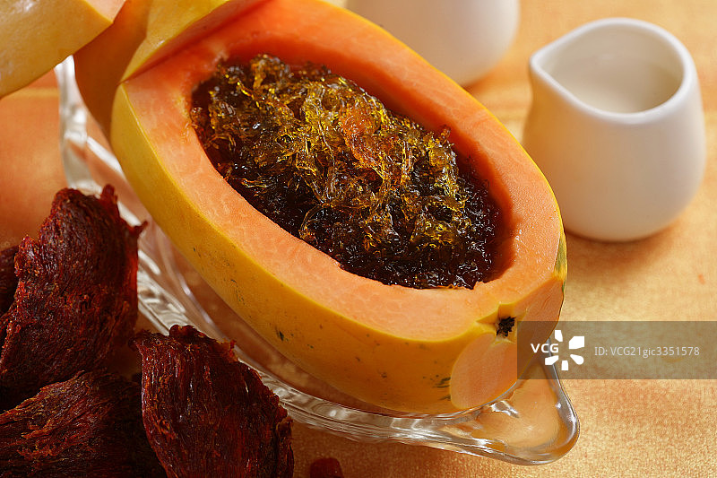 中国菜木瓜炖血燕图片素材