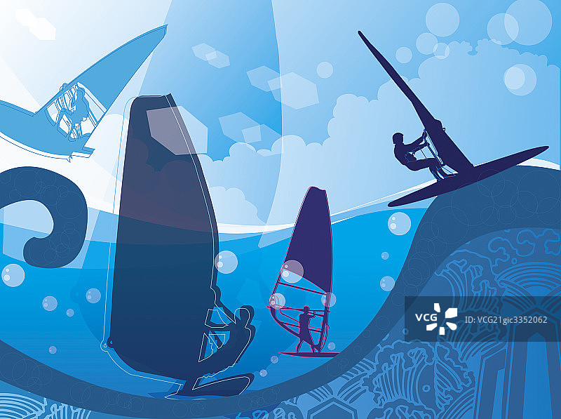 帆船项目插画图片素材
