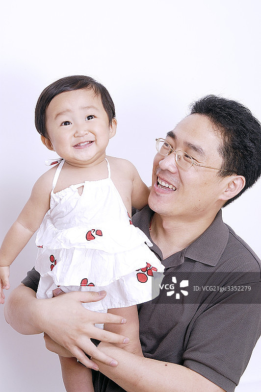 东方父女图片素材