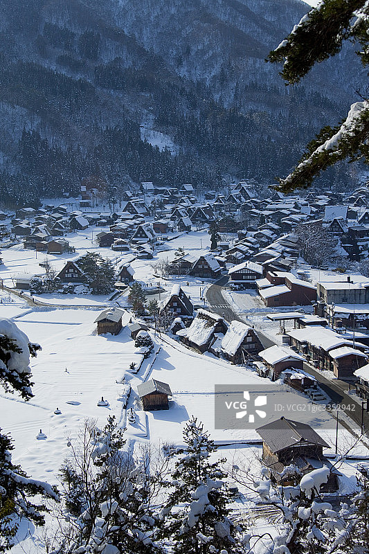 房屋雪景图片素材