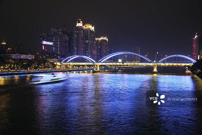 广州海印桥夜景图片素材